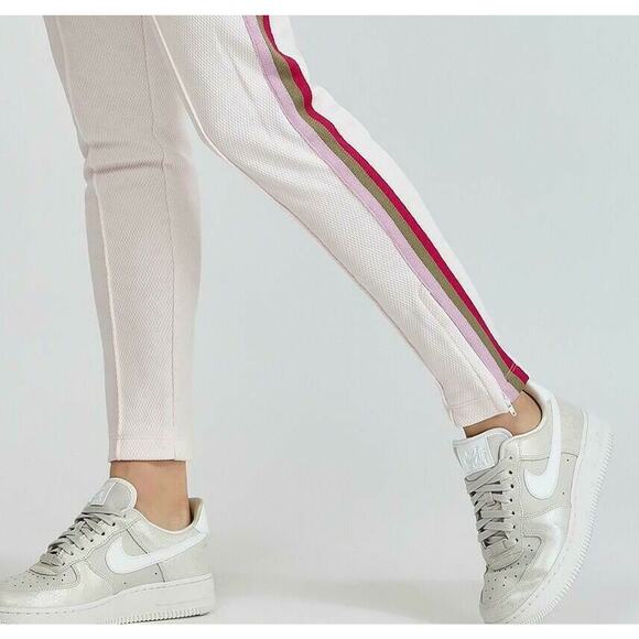 Bandier X Twenty Olympic Mesh Track Pants Petal Pink Stripe Womens Size Medium - Picture 4 of 8